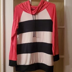 Coco and Main cowl neck pullover sweatshirt.